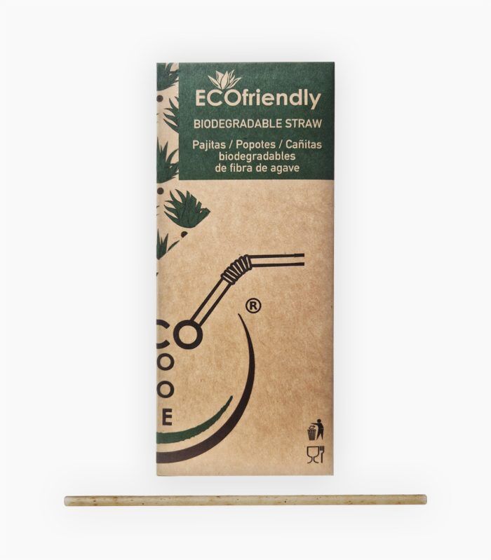 ECOPOPOTE CANNUCCE BIODEGRADABILI IN FIBRA DI AGAVE 20CM X 160PZ